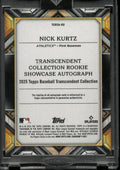 2025 Topps Transcendent Rookie Showcase Autograph Nick Kurtz Auto Green /5