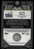 2025 Topps Transcendent World Series Patch Austin Wells Auto Green 5/5