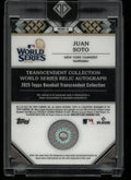 2025 Topps Transcendent World Series Relic Juan Soto Autograph Auto Blue /10
