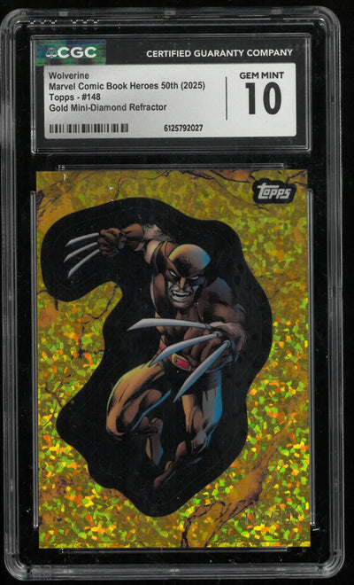 2025 Topps Wolverine Marvel Comic Book Heroes Gold Mini Diamond Ref /199 CGC 10
