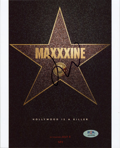Mia Goth Maxxxine Authentic Signed 8x10 Vertical Photo PSA/DNA #AQ49200