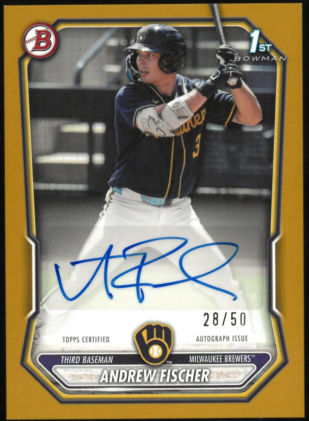 2026 Bowman 1st Gold Auto Andrew Fischer /50