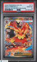2026 Pokemon Ascended Heroes Mega Emboar EX Special Illustration PSA 10 273/217