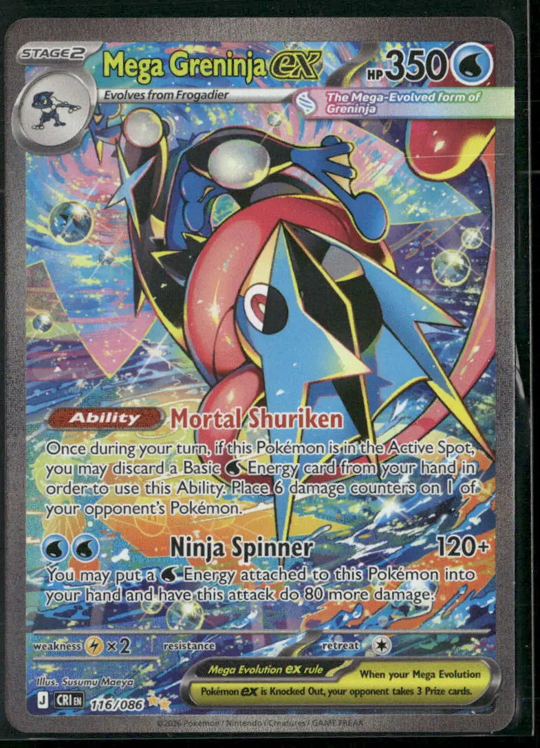 2026 Pokemon Chaos Rising Special Illustration Rare Mega Greninja ex 116/086