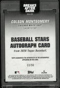 2026 Topps Baseball Stars Autograph Colson Montgomery Rookie RC /50