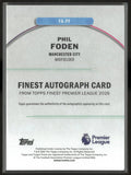 2026 Topps Finest Premier League Autograph Phil Foden Auto Orange /25