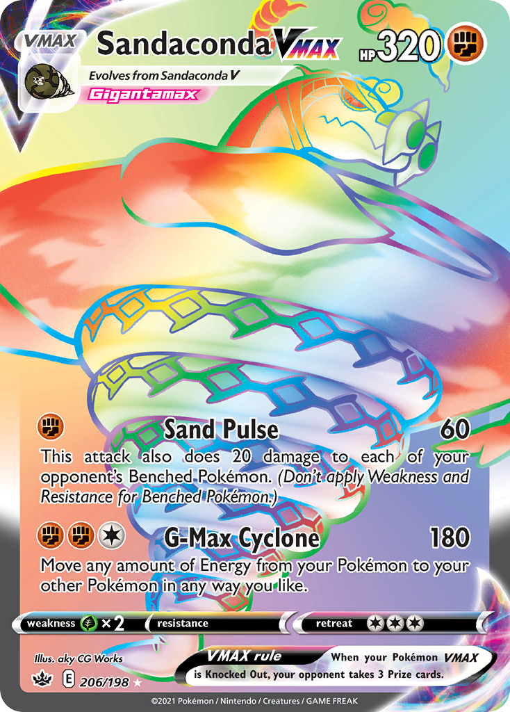 Sandaconda Vmax 206 198 Chilling Reign Holofoil