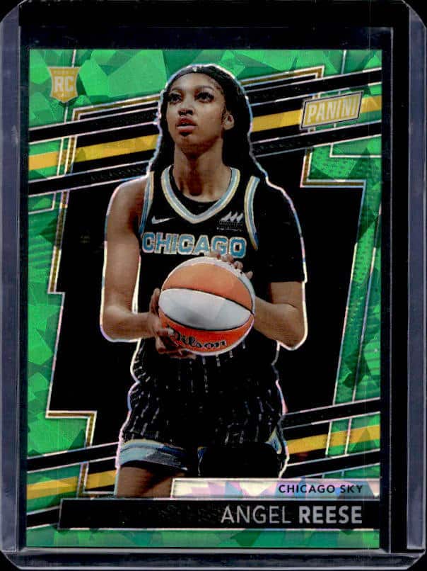 2024 Panini - The National VIP Gold Pack Angel Reese Green Cracked Ice /99 #RC10