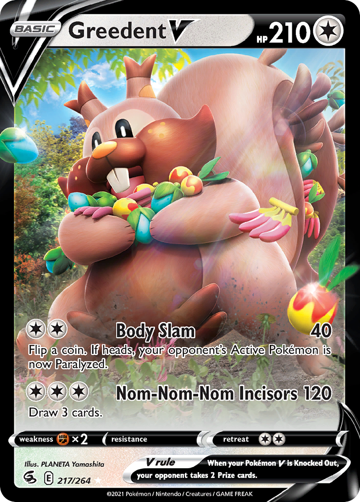 Greedent V 217 264 Fusion Strike Holofoil