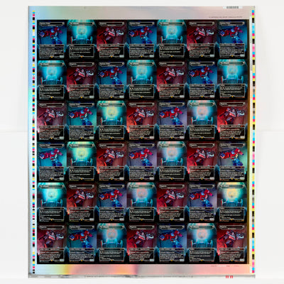 Magic the Gathering - Uncut Sheet: Secret Lair Drop: Transformers - Optimus Prime vs Megatron Borderless Mythic Rare (foil)