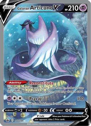 Galarian Articuno V (Alternate Full Art) (170/198) - SWSH06 Chilling Reign Holofoil