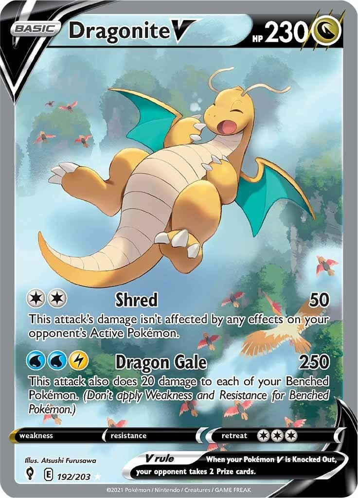 Dragonite V (Alternate Full Art) - 192/203 - (SWSH07: Evolving Skies)