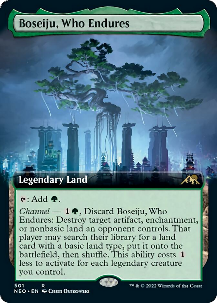 Boseiju, Who Endures (NEO-501) - Kamigawa: Neon Dynasty: (Extended Art) Foil