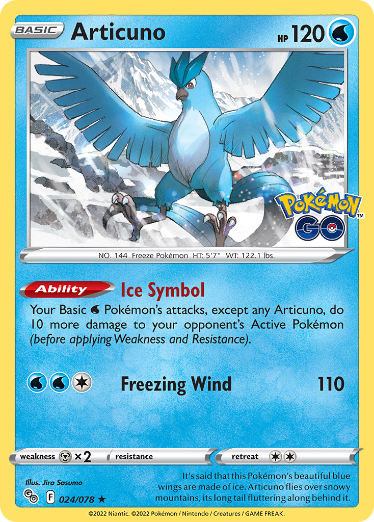Articuno 24 78 Pokmon Go Holofoil