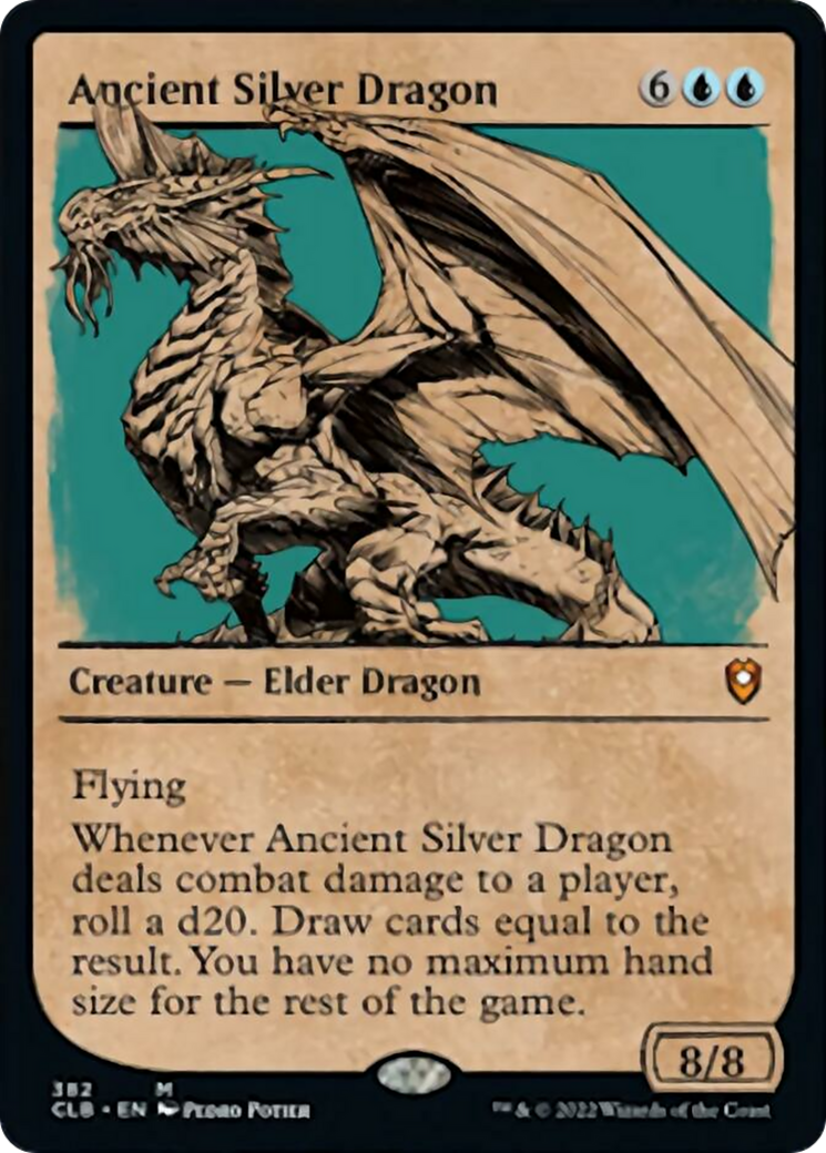 Ancient Silver Dragon (CLB-382) - Commander Legends: Battle for Baldur's Gate: (Showcase) Foil