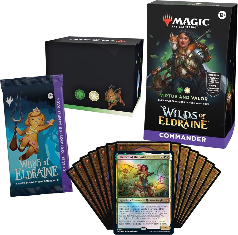 Magic The Gathering Wilds of Eldraine Commander Deck Virtue and Valor