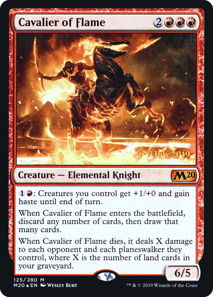 Cavalier of Flame (PRE-125S) - Core Set 2020 Promos Foil