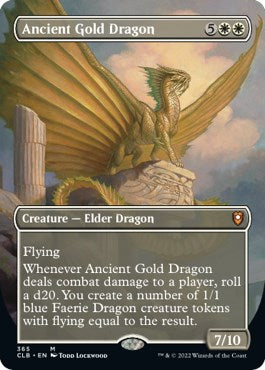 Ancient Gold Dragon (Borderless) - 365 - (Commander Legends: Battle for Baldur's Gate)