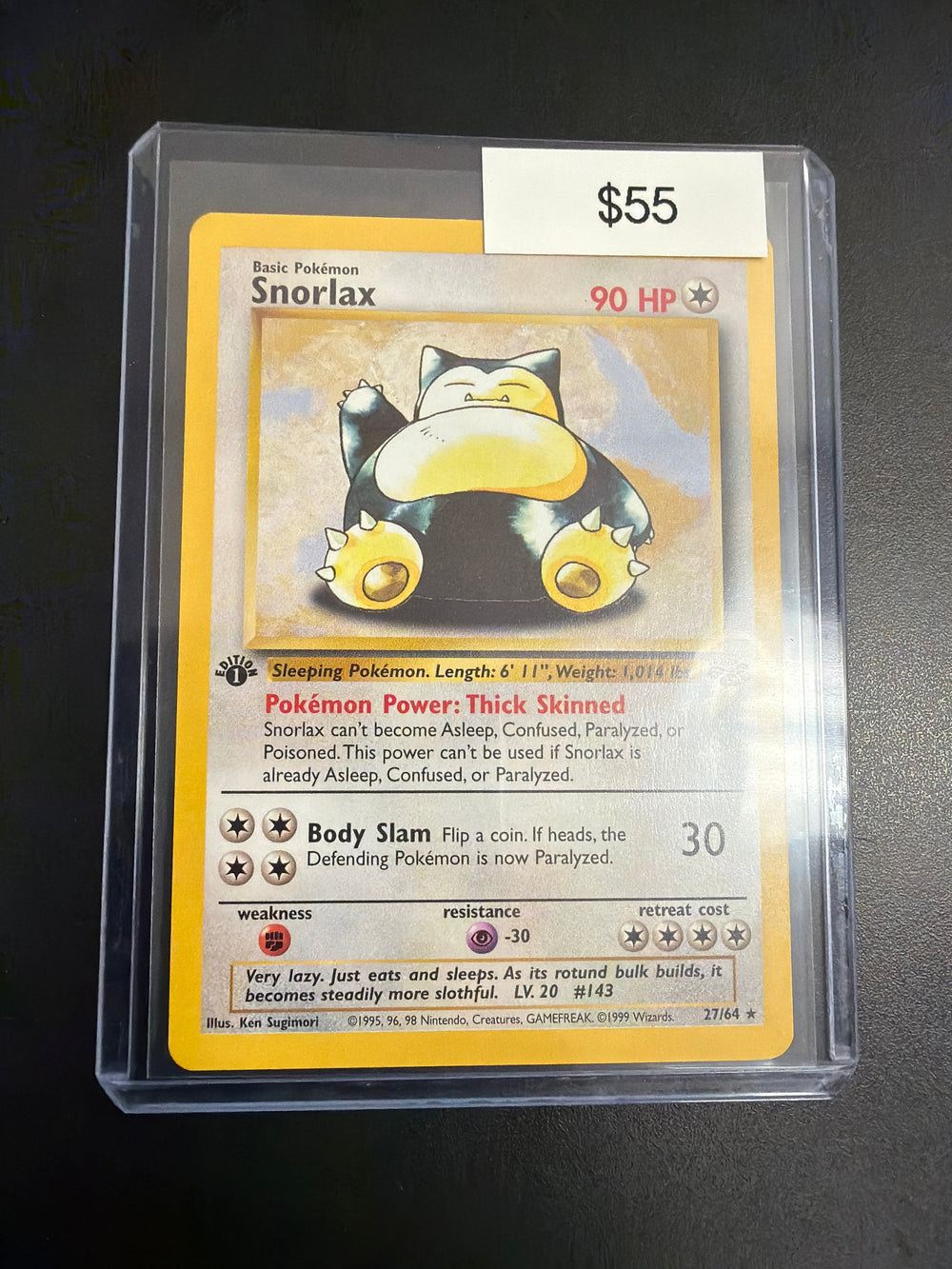 Pokemon Snorlax Jungle 1st Ed. 27/64 NM