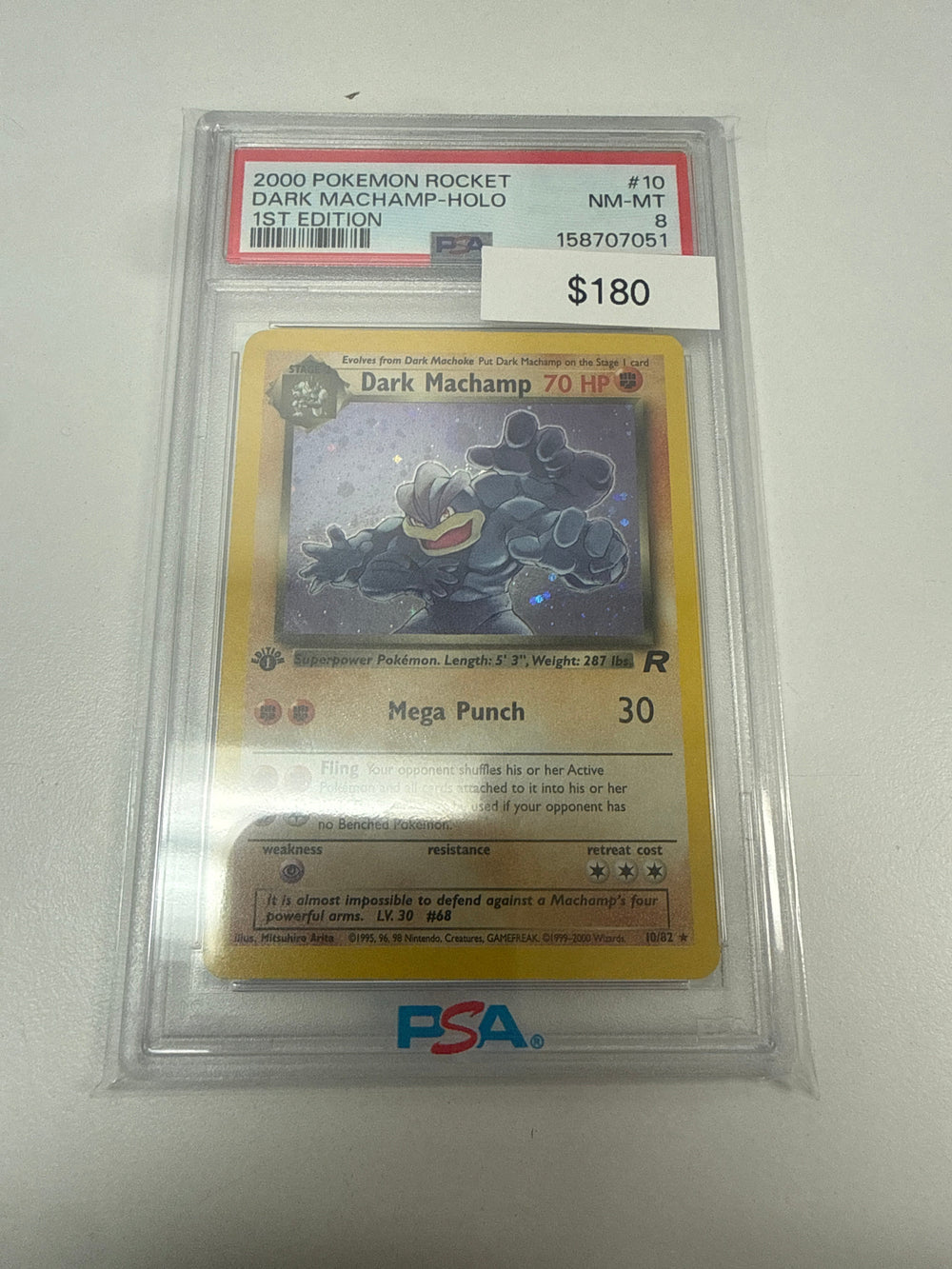 Pokemon Dark Machamp 1st Ed PSA 8