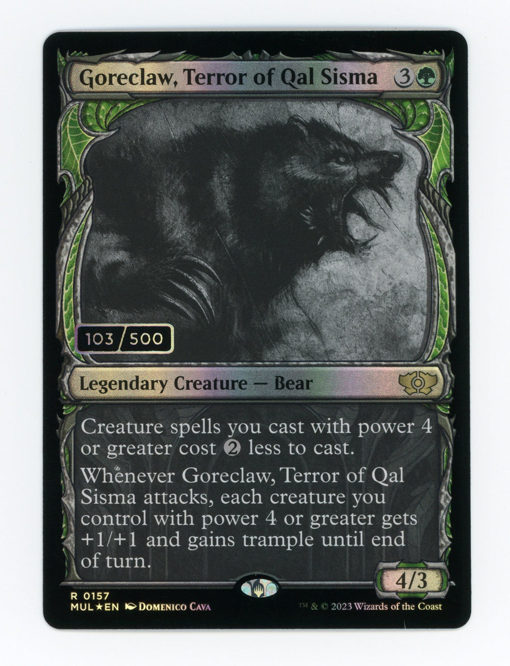 Goreclaw, Terror of Qal Sisma — Serial Numbered|103/500|Planar Showcase|Foil — ID 17291