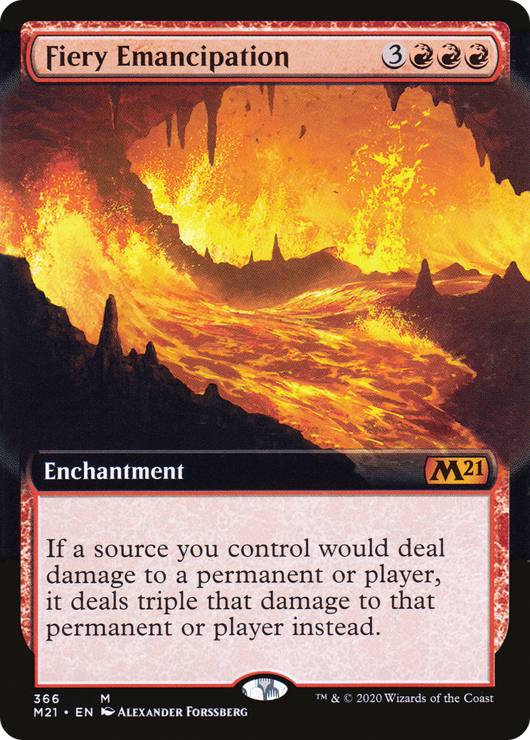 Fiery Emancipation (M21-366) - Core Set 2021: (Extended Art) Foil