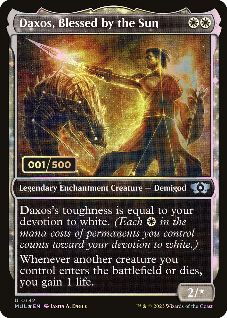 Daxos, Blessed by the Sun (MUL-132Z) - Multiverse Legends: (Showcase, enchantment) Foil
