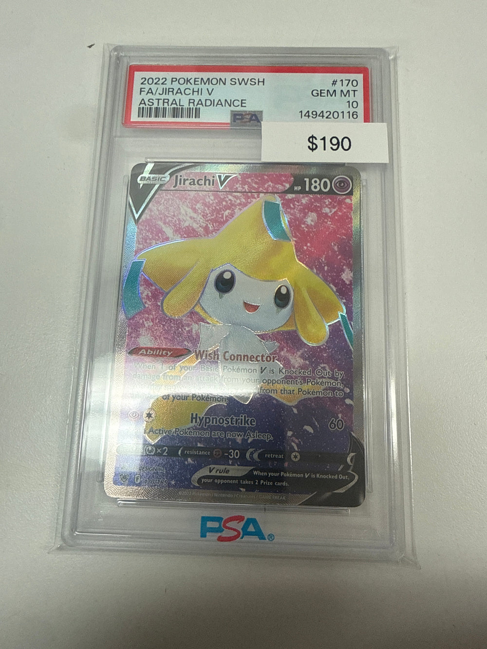 Pokemon Jirachi V PSA 10