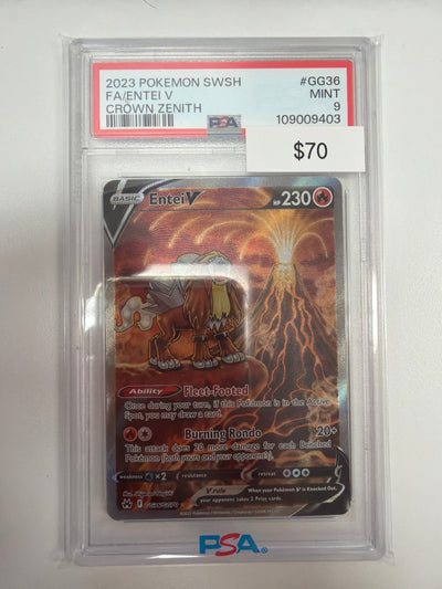 Pokemon Entei V GG36/GG70 PSA 9