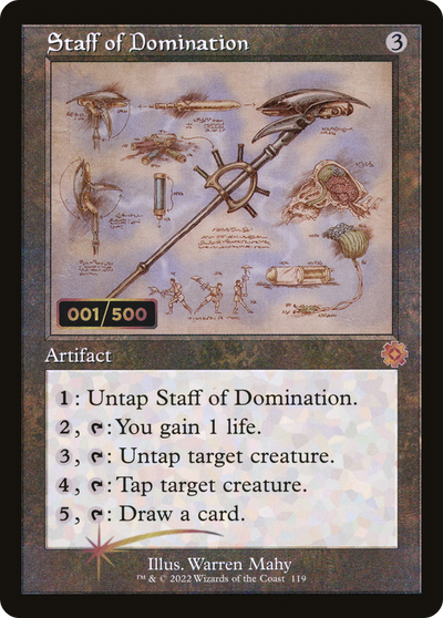 Staff of Domination (BRR-119Z) - The Brothers' War Retro Artifacts Foil