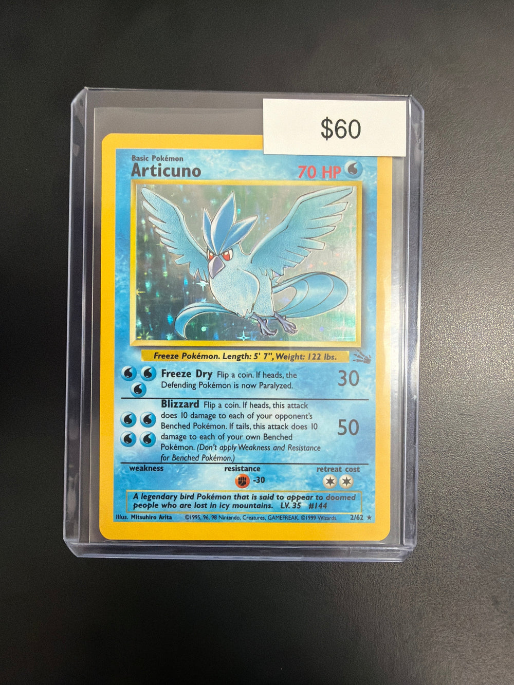 Pokemon Articuno Fossil 2/62 NM