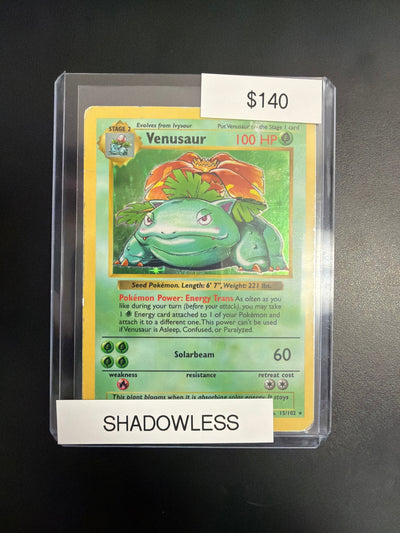 Pokemon Venusaur Base Set Shadowless #15/102 Damaged