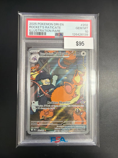 Pokemon Team Rockets Raticate #202 PSA 10