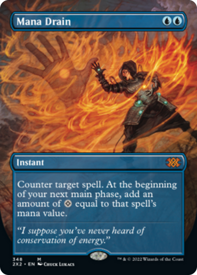 Mana Drain (2X2-348) - Double Masters 2022 (Borderless) Foil