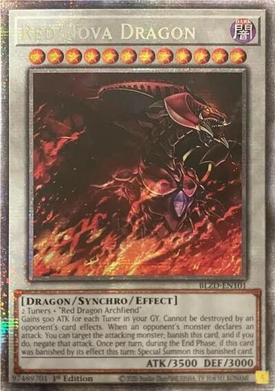 Red Nova Dragon - BLZD-EN101 - Starlight Rare - 1st Edition