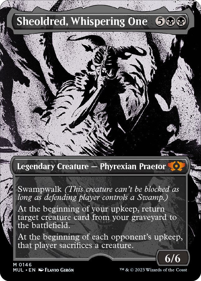 Sheoldred, Whispering One (Halo Foil) - 146 - (March of the Machine: Multiverse Legends)