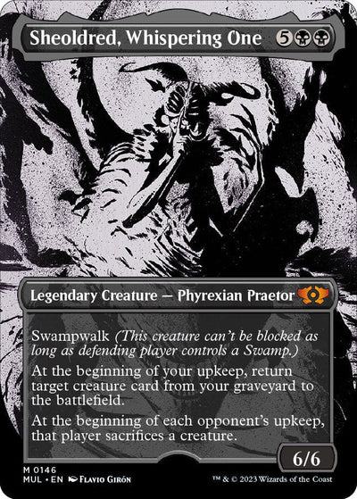 Sheoldred, Whispering One (Halo Foil) - 146 - (March of the Machine: Multiverse Legends)