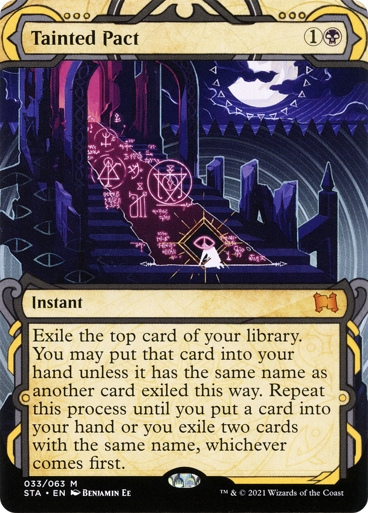 Tainted Pact (STA-033) - Strixhaven Mystical Archive: (Showcase) (Borderless) Etched Foil