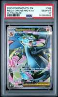 2025 POKEMON PFL EN-PHANTASMAL FLAMES #109 MEGA CHARIZARD X ex ULTRA RARE PSA 10