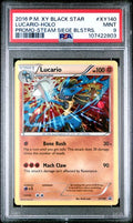 2016 POKEMON XY BLACK STAR PROMO LUCARIO-HOLO PROMO-STEAM SIEGE BLSTRS #XY140 PSA 9