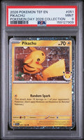 2026 POKEMON TEF EN-TEMPORAL FORCES #051 PIKACHU POKEMON DAY 2026 COLLECTION PSA 9