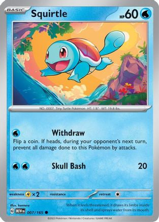 Squirtle 7 Sv Scarlet And Violet 151 Reverse Holofoil
