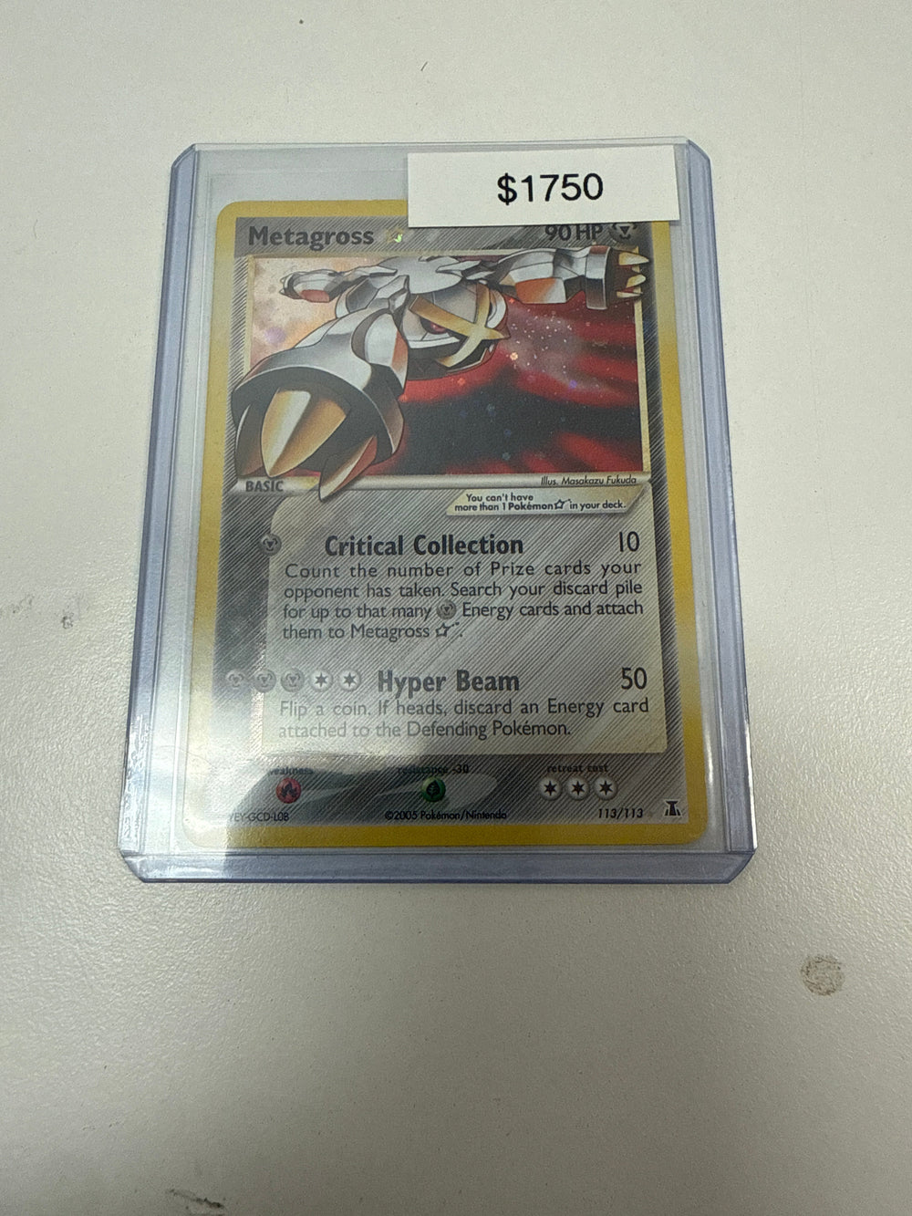 Pokemon Metagross Gold Star Holo #113/113