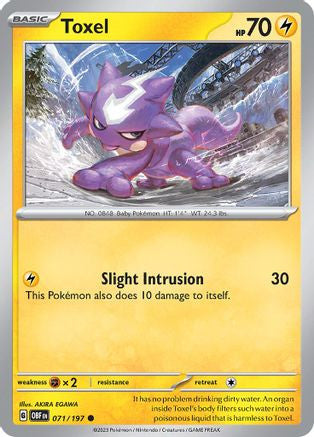 Toxel 71 Sv03 Obsidian Flames Reverse Holofoil