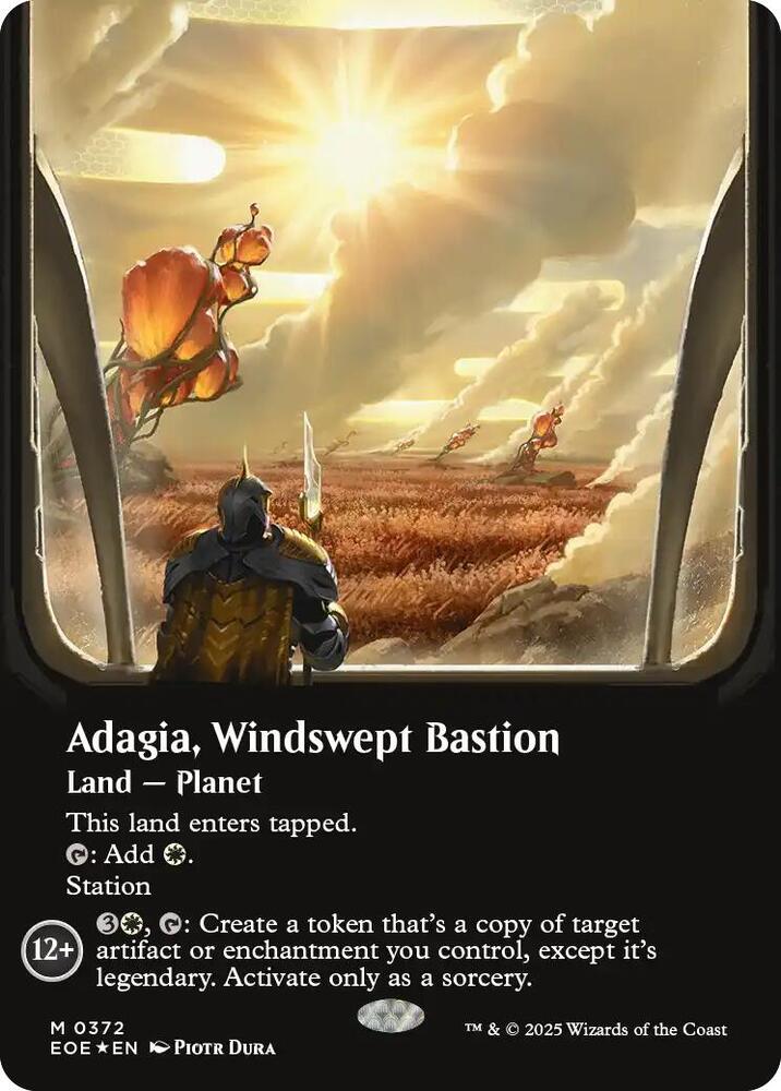 Adagia, Windswept Bastion (Borderless) (Galaxy Foil) - Edge of Eternities