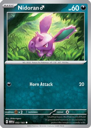 Nidoran M 32 Sv Scarlet And Violet 151 Reverse Holofoil