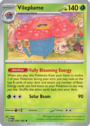 Vileplume 45 Sv Scarlet And Violet 151 Holofoil