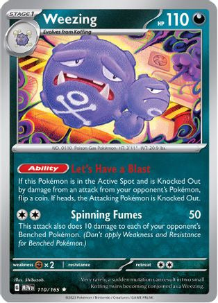 Weezing 110 Sv Scarlet And Violet 151 Reverse Holofoil