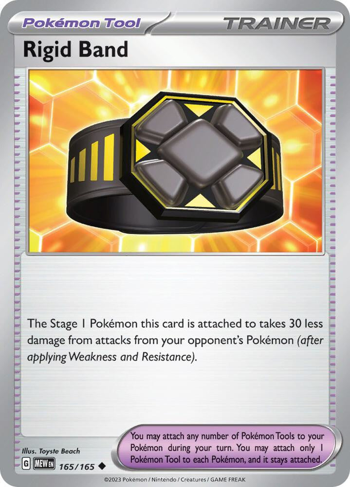 Rigid Band 165 Sv Scarlet And Violet 151 Reverse Holofoil