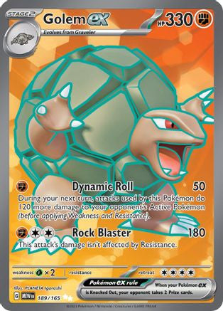 Golem Ex 189 165 189 Sv Scarlet And Violet 151 Holofoil